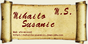 Mihailo Susanić vizit kartica